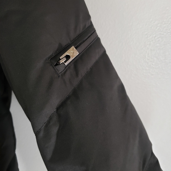 Black down insulated hooded zip winter puffer jacket - Picture 5 of 13